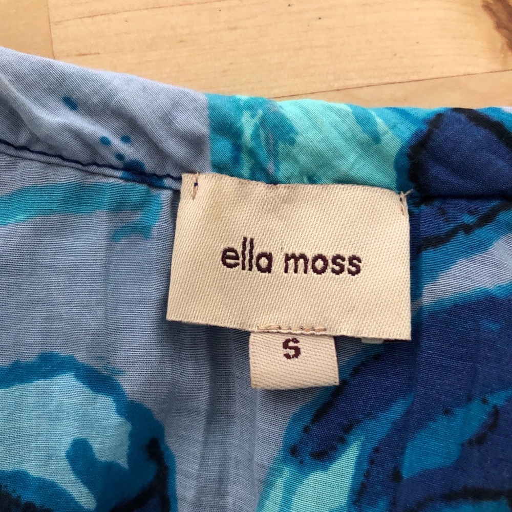 Ella Moss cotton/silk ruffle neck sleeveless top S - Picture 3 of 6